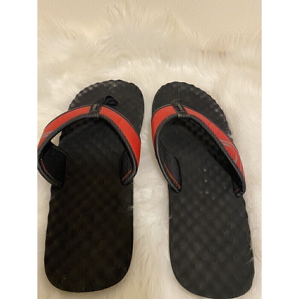 Clarks Size 12 M Red/Black Flip Flop Men Shoes